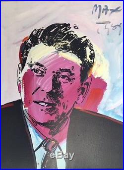 Peter Max Ronald Reagan Original Painting Acrylic on canvas