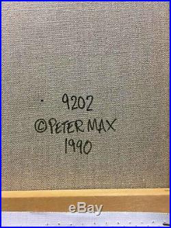 Peter Max Umbrella Man 1989 Original Acrylic/canvas 33x27 Make An Offer