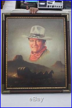 Peter Shinn Signed Framed Original Oil on Canvas John Wayne Art Painting
