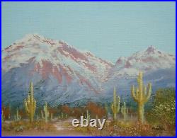 Phoenix by Eve Geneene Riston Southwestern Oil Painting Desert Cactus Landscape