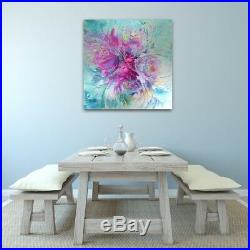 Pink Peony Original Abstract Flower Painting On Canvas Art By Caroline Ashwood