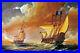 Pirate-Ship-Caribbean-Sea-1800-s-Cannon-Battle-24X36-Oil-Painting-STRETCHED-01-rmjj