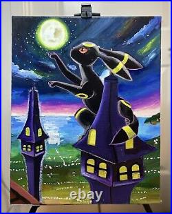 Pokemon Umbreon (based on Evolving Skies) Original Painting 16 in x 20 inch