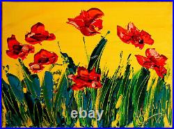 Poppies Impressionism Contemporary Fine Art Original Painting fasSFDGN