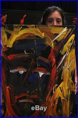 Portrait Of Jean Michel Basquiat Original Acrylic On Canvas E. J. Gold