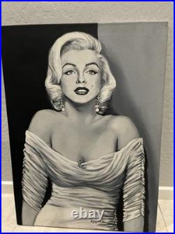 Preowned Rare Collectible Marilyn Monroe Painting Hand Painted Framed. Miguel 91