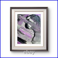 Purple Sunrays Through Blinds Neo Expressionism Original Artwork 11x14 Canvas