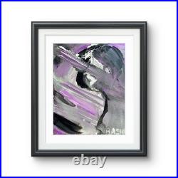 Purple Sunrays Through Blinds Neo Expressionism Original Artwork 11x14 Canvas