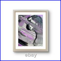 Purple Sunrays Through Blinds Neo Expressionism Original Artwork 11x14 Canvas