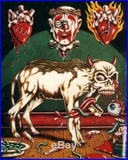 R. K. Sloane Original Acryllic on Canvas Painting Clown's Best Friend 1990