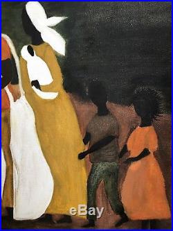 RARE Iconic Mary Whitfield African American Negro Folk Art Painting South Cotton
