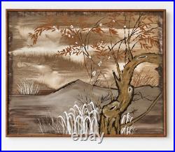 RARE Vintage Lee Reynolds Large MCM Canvas Painting Vanguard Studios 50x40