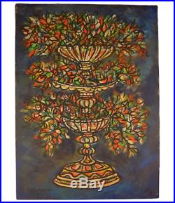 RENE PORTOCARRERO, Floral painting, Original Oil on Canvas, signed & dated 1971