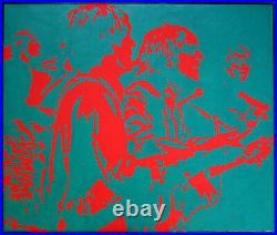 ROBERT STANLEY Signed 1966 Original Acrylic Pop Art Painting 4 Beatles LISTED