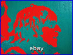 ROBERT STANLEY Signed 1966 Original Acrylic Pop Art Painting 4 Beatles LISTED