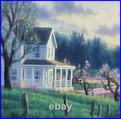 Randy Van Beek Signed Original Oil On Canvas Art Vintage Landscape Painting