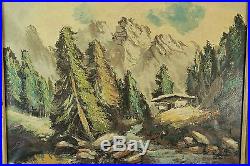 Rare Antique Original Oil on Canvas Painting by W. Berger German Painter