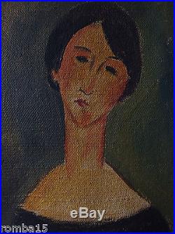 Rare Antique Original oil, painting, on canvas signed Amedeo Modiglian w COA