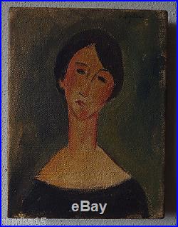 Rare Antique Original oil, painting, on canvas signed Amedeo Modiglian w COA