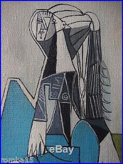 Rare Cubist Original oil, painting, on canvas signed Pablo Picasso w COA