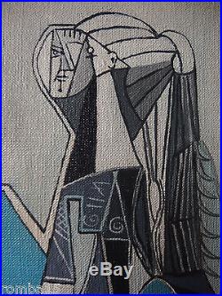 Rare Cubist Original oil, painting, on canvas signed Pablo Picasso w COA