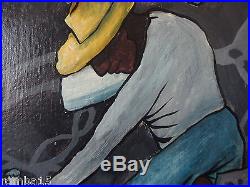 Rare Mexican art Original oil, painting on canvas, signed Diego Rivera w COA