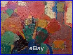 Rare Original Anne Reneau (1922-2008) Oil Painting On Canvas Abstract
