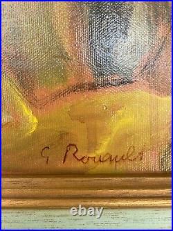 Rare Original Georges Rouault, Original Frame Oil On Canvas 1950