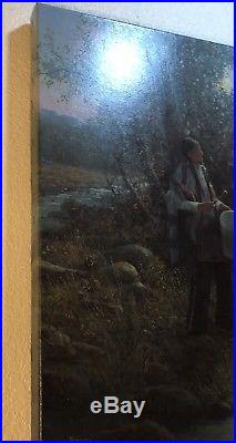 Rare Ray Knaub Original Acrylic On Canvas Native American Creek Bed see Desc