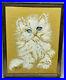 Rare-Vintage-White-Cat-Oil-On-Canvas-Painting-Brass-Frame-Signed-Muz-5X7-01-yu