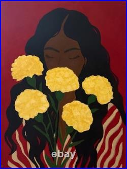 Reverie Acrylic Original Painting On Canvas Signed with COA