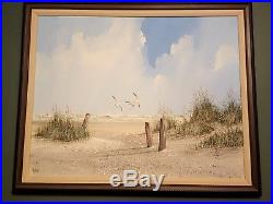 Rex Duggar original signed and framed, Seascape oil painting on canvas, 31x25