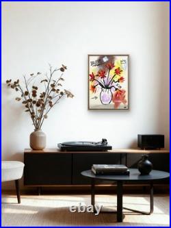 RiverRunArt 12x16 Basquait Style Graffiti Abstract Art Painting