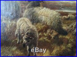Robert Watson 1865 1916 Original Oil on Canvas Sheep in Highland Signed 1913