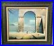 Robert-Watson-Signed-Original-Oil-on-Canvas-Large-20-x-24-1973-Ruins-Tower-01-oe