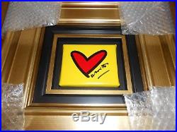 Romero Britto From The Alive Framed Original Signed Acrylic Painting On Canvas