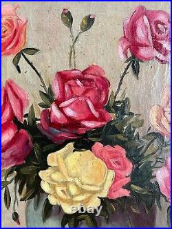 Rose oil painting, Dutch still life with flowers