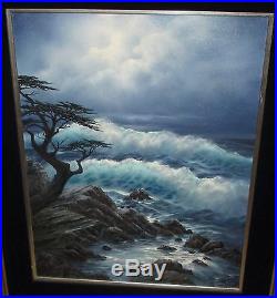Rosemary Miner Night Music Original Oil On Canvas Seascape Painting California