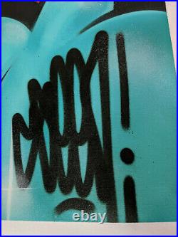 SEEN Richard Mirando Graffiti Teal Blue Bubbles ORIGINAL SIGNED Not Cope Dondi