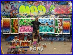 SEEN Richard Mirando Graffiti Teal Blue Bubbles ORIGINAL SIGNED Not Cope Dondi