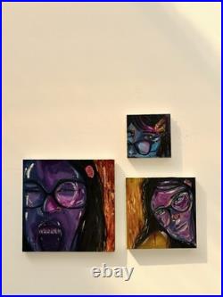 SET OF 3 Oil Paintings expressionism Portraits (also selling them individually)