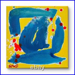 SLOOG Original Art Abstract Expressionism Modern Wall Art on Canvas 12x12
