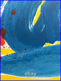 SLOOG Original Art Abstract Expressionism Modern Wall Art on Canvas 12x12