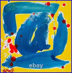 SLOOG Original Art Abstract Expressionism Modern Wall Art on Canvas 12x12