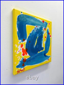 SLOOG Original Art Abstract Expressionism Modern Wall Art on Canvas 12x12