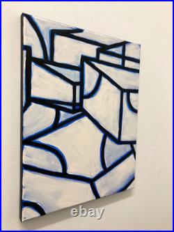 SLOOG Original Art Contemporary Modern Art Painting on Canvas 11x14 Lined Boxes