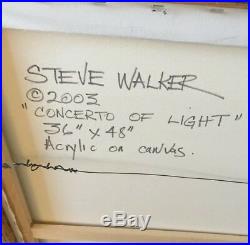 STEVE WALKER Original painting Acrylic On Canvas 36X48 Concerto Of Light