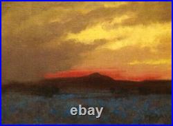 Santa Fe Southwest Landscape Art Oil Painting Western Mountains Monsoon Sunset