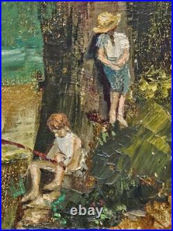 Sarah Brown Original Oil On Canvas Ornate Gilt Gold Frame