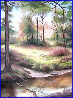 Sca Art Original Canvas Painting By Sarah Featherstone, The New Forest, Riverside